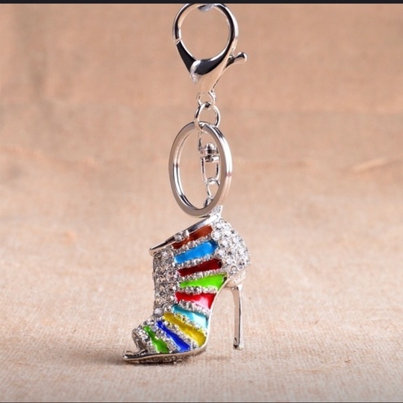 Rhinestone HighHeel Keychain/Handbag Pendant - Picture 2 of 2